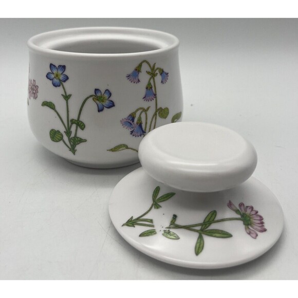 Noritake Progression Clear Day Creamer Covered Sugar Bowl Japan 9071 Floral EUC - Picture 3 of 12